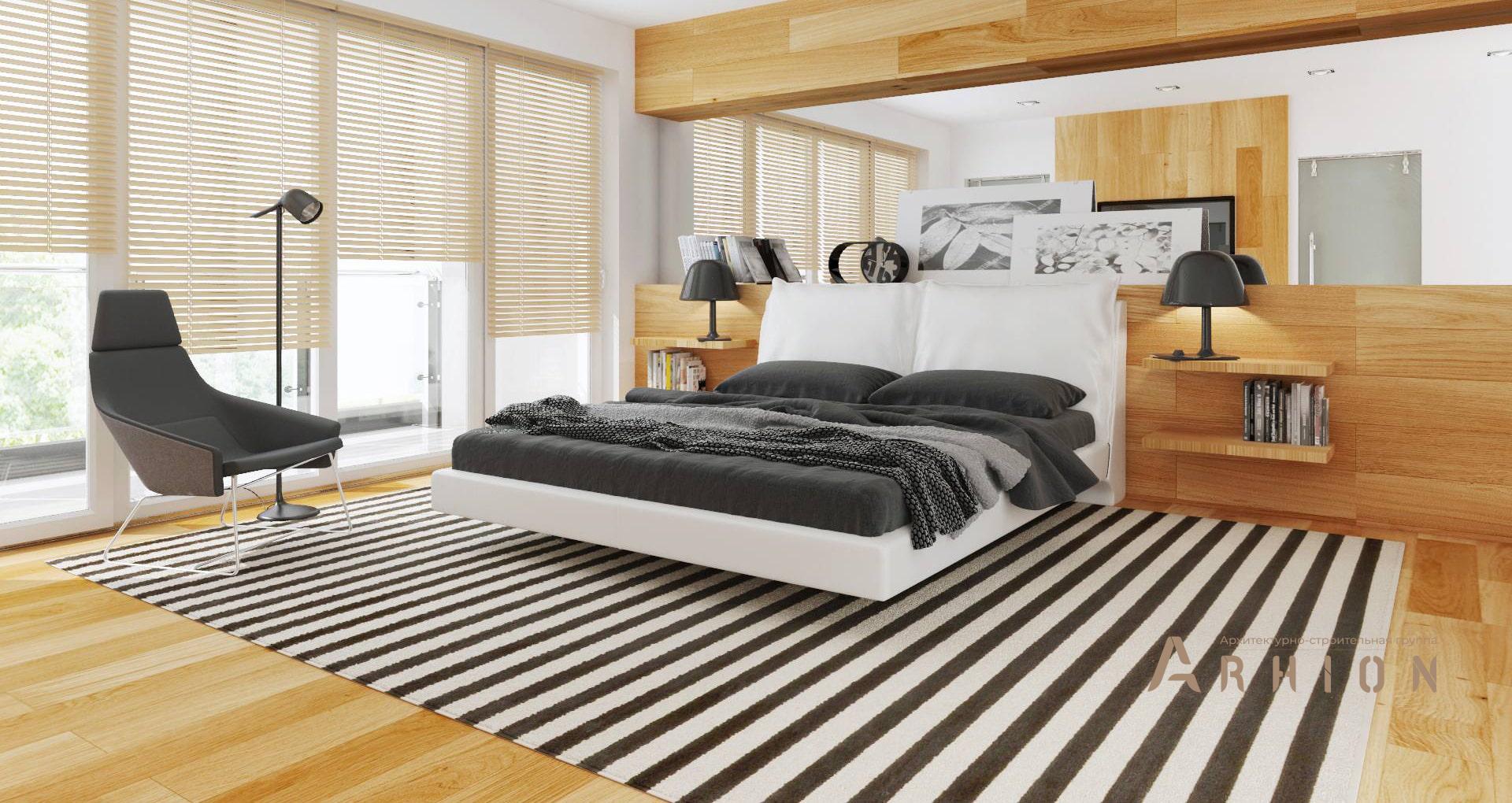 15. Проект двухэтажного дома в стиле хай-тек с плоской кровлей , Zx114, площадью - 219 кв c терассой, балконом, гаражом